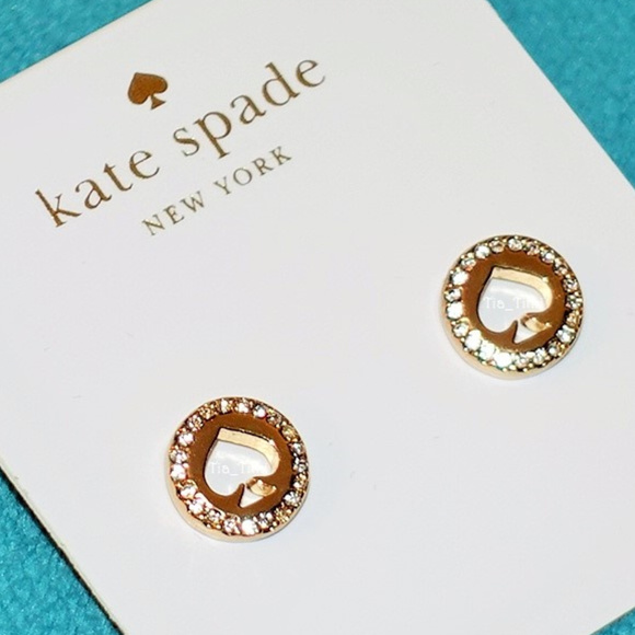 kate spade Jewelry - Kate Spade Spot the Spade Pave Halo Spade Studs